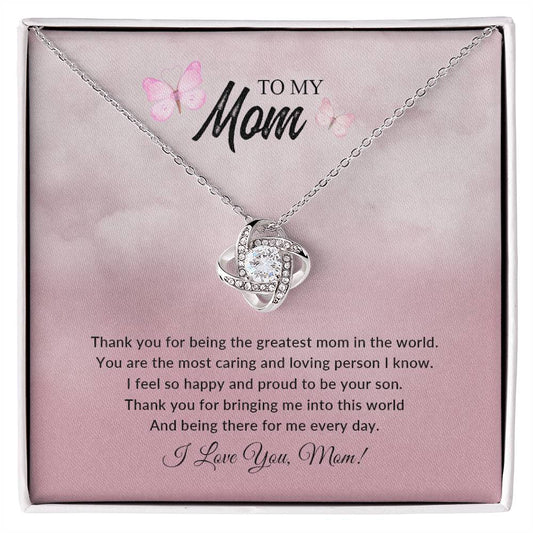 To My Mom |  Love Knot Necklace